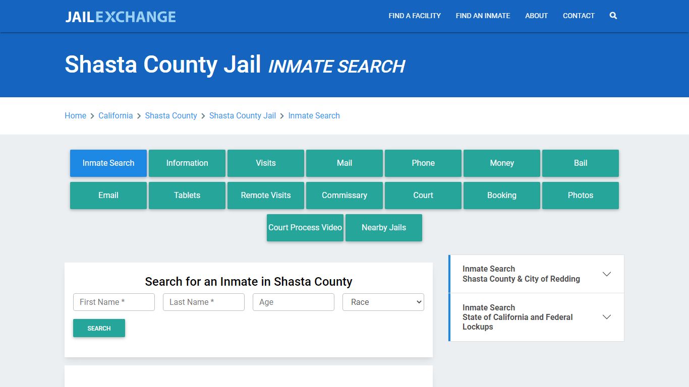 Shasta County Jail, CA Inmate Search: Roster & Mugshots - Jail Exchange