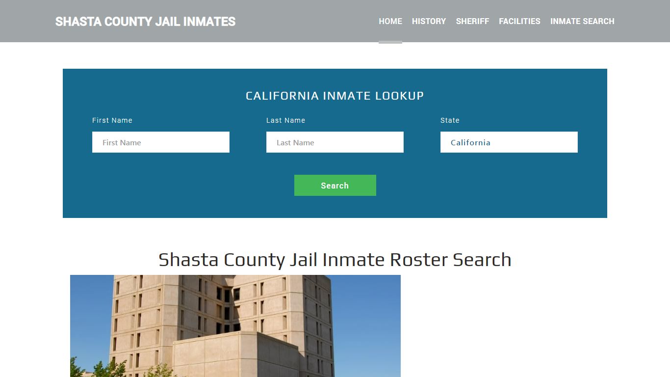 Shasta County Jail Inmate Roster Lookup, Redding, CA